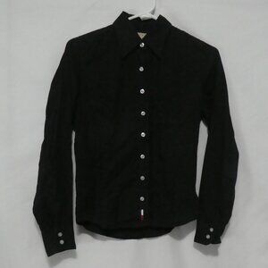 TOMMY JEANS | small | Black Cotton Casual / Dress Shirt | Made In Canada 🟥🍁🟥